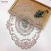 New Dinning Lace Table Cover Embroidered Table Cloth Elegant Round Tablecloth Coffee Coasters Napkin Party Wedding Decoration