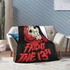 Friday Jason Voorhees 13th Flannel Throw Fashion Blanket Horror Scary Halloween Bedding Throws Knitted Fashion Blanket Travel Thin Breathabl