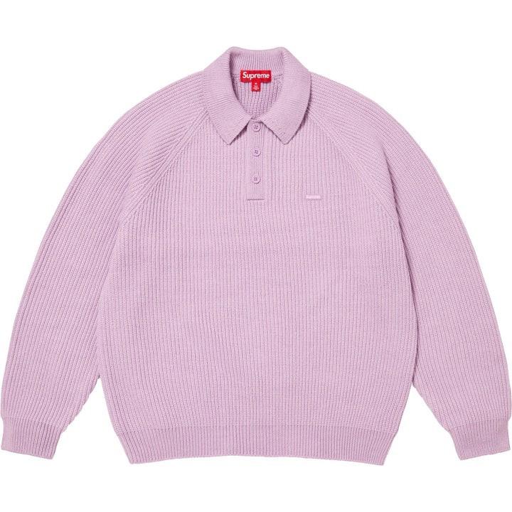 Supreme Small Box Polo Sweater Lavender