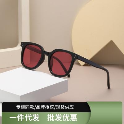 Polarized Glasses, Sunglasses, Burgundy Lenses, Men'S And Women'S Plain Sunglasses, Versatile 2122