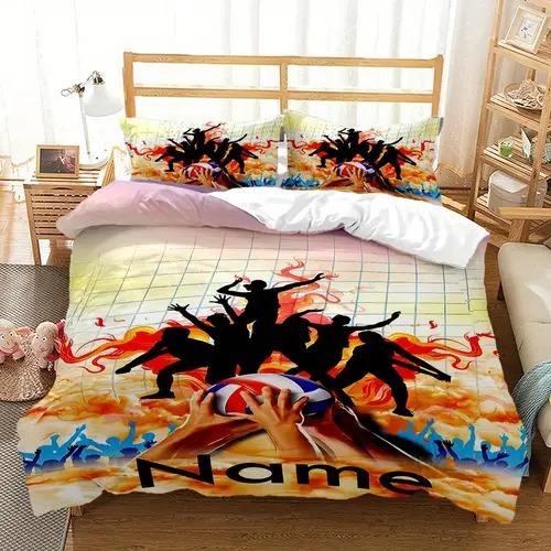 Comforter Volleyball Volleyball Background Theme Suitable For Children Kids And Adults Soft Warm And Breathable
