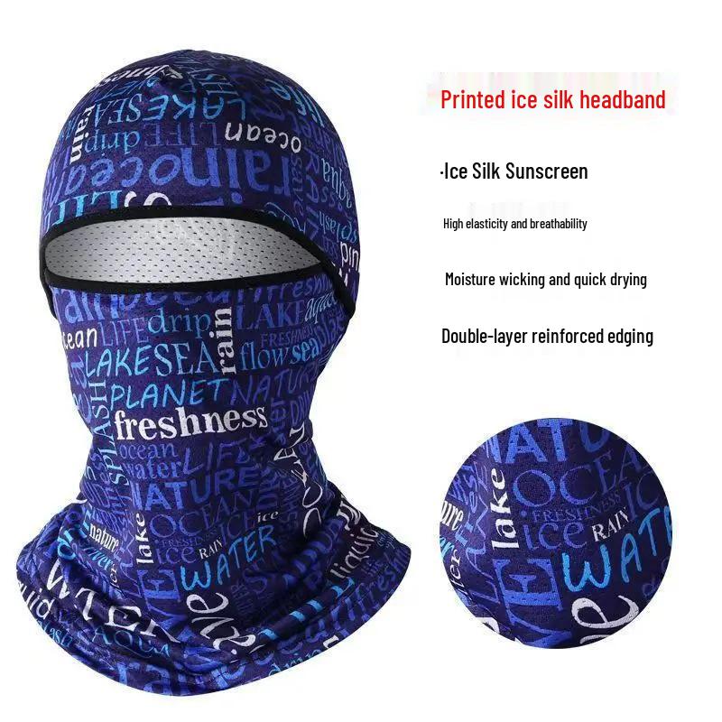Anti-Burn Ice Silk Welding Headgear: Sweat-Absorbing Full Face & Neck Protection