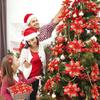 Large Artificial Christmas Flowers Glitter Xmas Tree Ornaments DIY Wreath Simulation Floral Wedding New Year Party Home Decor