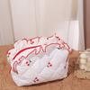with Zipper Cherry Cosmetic Bag Large Capacity Toiletry Organizer Sweet Cherry Makeup Bag  Travel
