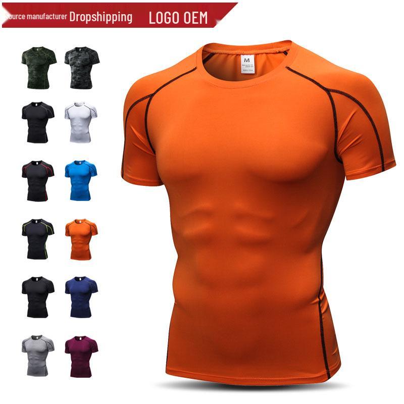 Men's Quick-Dry Compression Fitness T-Shirt - Short Sleeve
