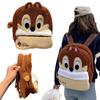 N Dale Chip Backpack Large Capacity Plush Square Cartoon Versatile Pattern