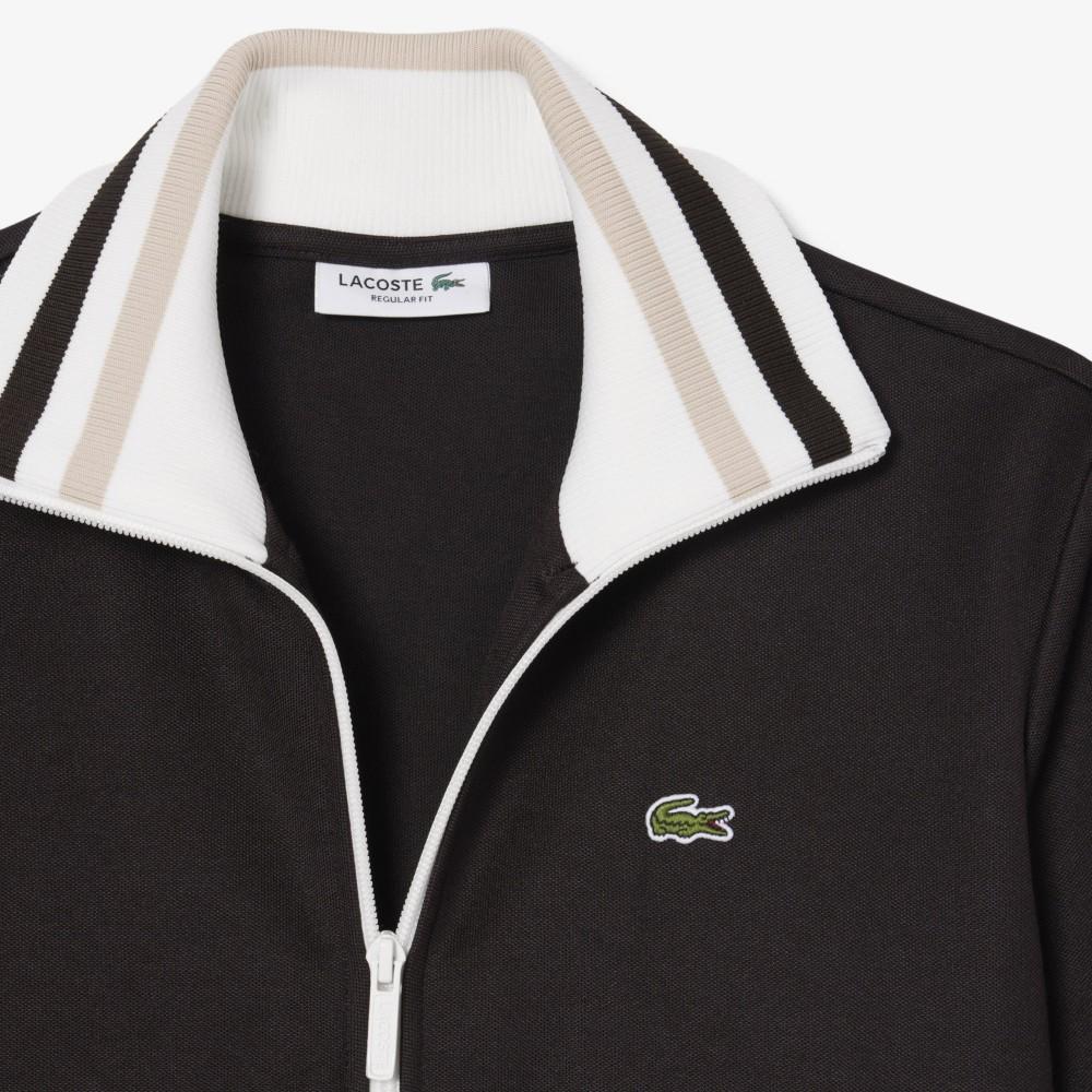 [Lacoste] Women's Interlock Color Tipping Zip-Up Sweatshirt SF5252-56G0QI