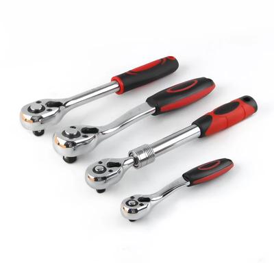 Mânere Ratchet Reglabile cu Extensie Telescopică Rotativă, 72 dinți, 1/4" 3/8" 1/2", Cheie cu clichet