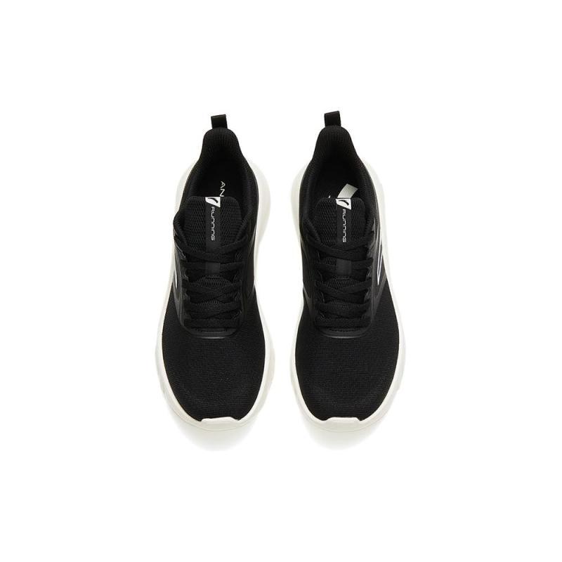 Anta Running Collection Anti Slip Wear Resistant Low Top Running Shoes Women's Black White Sneakers 122325575-1