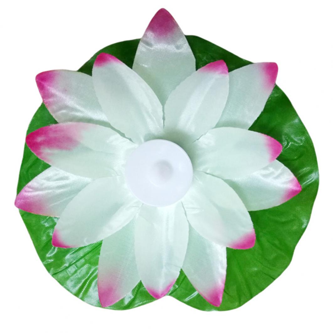 

Electric Candle LED Wishing Light Garden Pond Pool Water FloatLotus Flower Lamp CDN белый