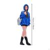 1/18 Scale Hoodie Girl Figurine HandPainted Female Figure in Blue Resin Material Modern Woman