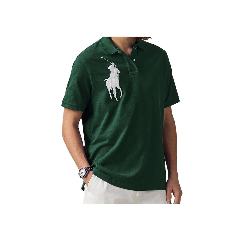 Polo Ralph Lauren SS22 Logo Embroidered Pullover Short Sleeve Polo Shirt Men Tops Green 710697457-035