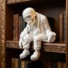 Zabawna Zmęczona Statua Pracownika Medycznego Szkielet Lekarz Figurka Dekoracja Biurka Lekarskiego Unikalny Prezent dla Pielęgniarek Lekarzy