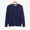 Long-sleeved Knitted Sweater Solid Color Simple Temperament Cardigan with Women's Sweater Jacket