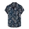 Herren Casual Hawaiian Blumenhemden 3D Vollprint Kurzarm Button-Down Tropische Strandhemden für Männer Camisa Manga Masculina