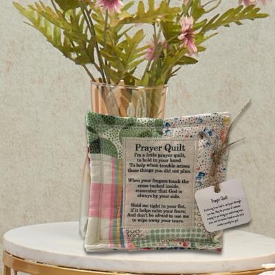 Cross Inside Prayer Quilt for Holiday Decor And Gift