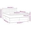VidaXL Bed Slat Base with Mattress and LED, Upholstered Bed, Double Bed, Adult Bedroom Interior Bed, 3134521