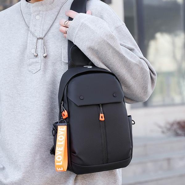 Men's Chest Bag Crossbody Bag New Large Capacity Casual Shoulder Backpack Fashionable Multi Functional Trendy Sports Chest