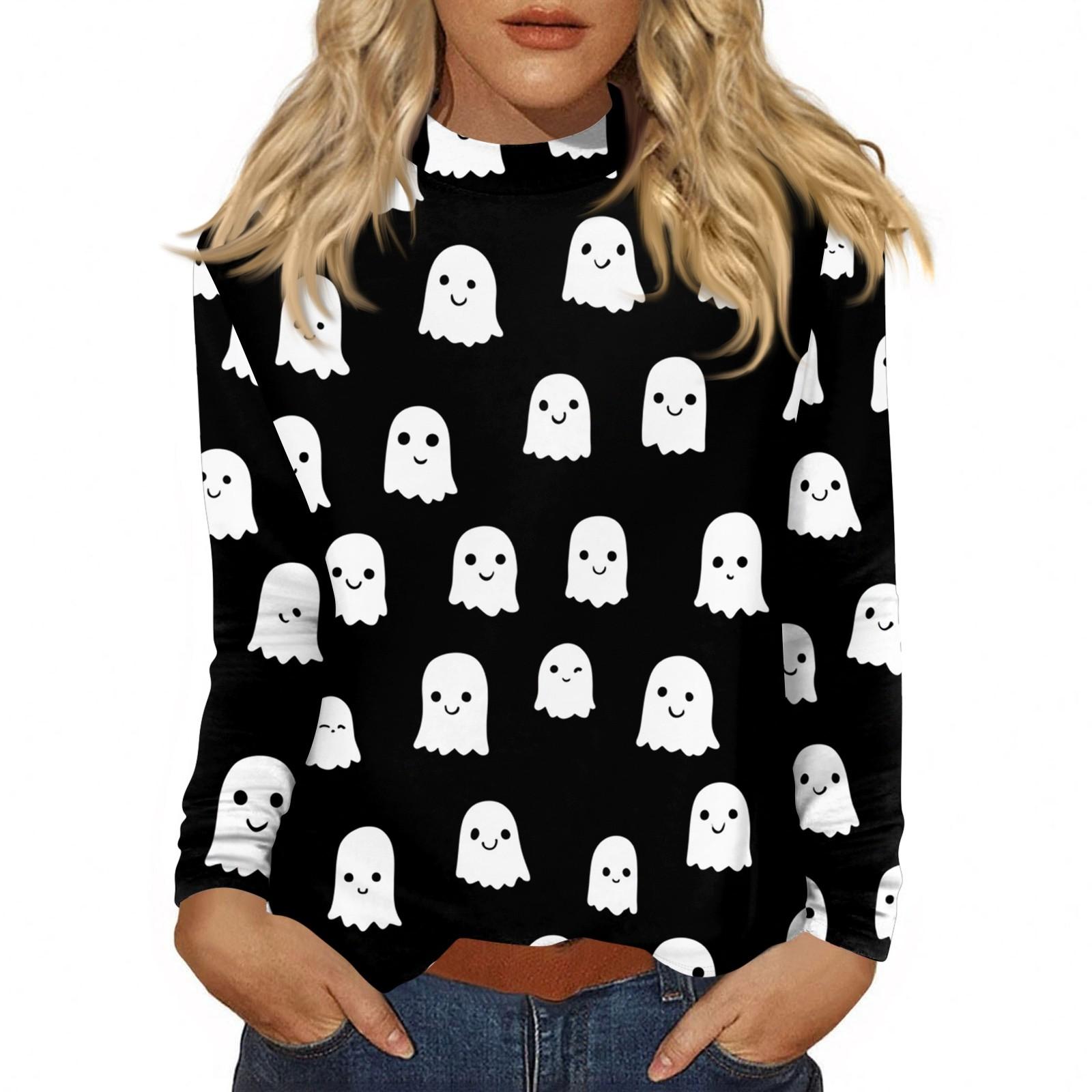 

Женский повседневный топ с длинным рукавом и средним воротником XXL