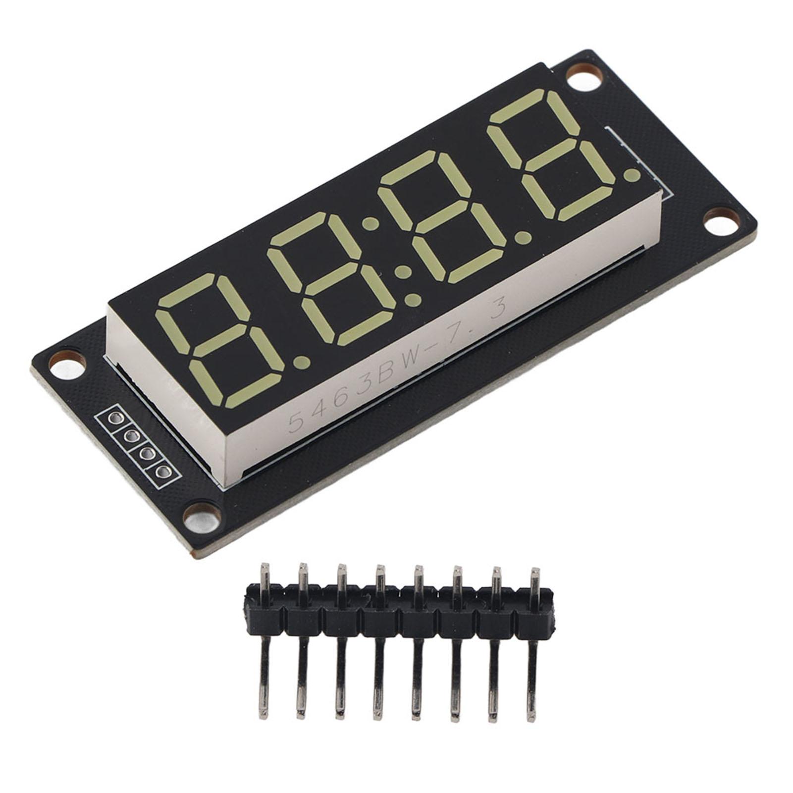 

LED Display Tube Module 4 Digit 7 Segment White Display Color Fits for Arduino Use Library TM1637.h