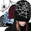 Retro Gothic Spider Web Jacquard Beanie for Women Men Caps Unisex Knitted Warmer Hip Hop Unisex Elastic Knit Hat Skull Cap