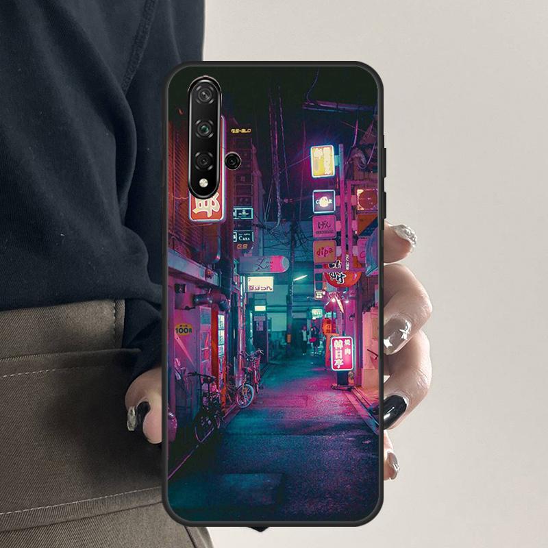 Japanese Night City Aesthetic For Huawei Nova 12i 11i 8i 12s 9 10 SE Y91 Y90 Y60 Y70 Y72 Y61 P20 P40 P30 Lite P60 Pro Case