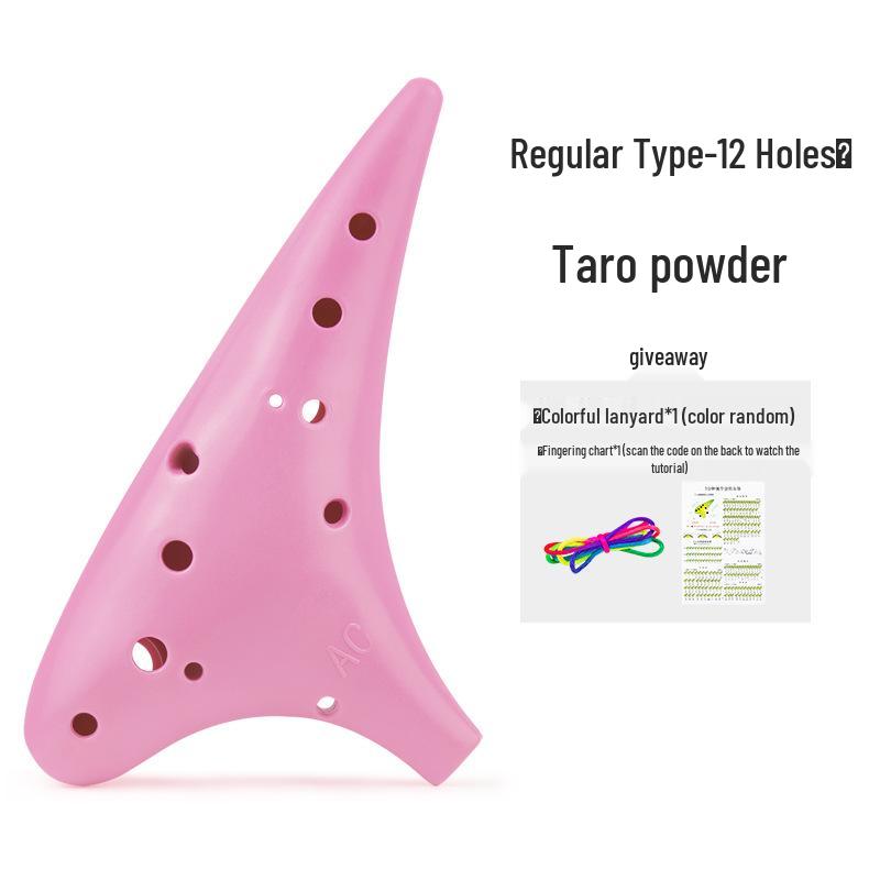 Golden Cicada 12-Hole Resin Alto Ocarina: Beginner-Friendly, Drop-Resistant Musical Instrument for Children and Professionals