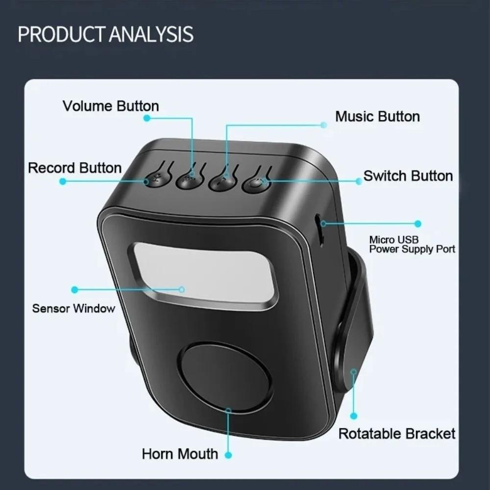 Recording Function Intelligent Welcome Doorbell PIR Motion Detector Door Bell Chime  Welcome Device