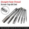 HSS Machine Spiral Point Straight Fluted Screw Thread Metric Plug Hand Tap Drill M3-M12 Tapping Screw Tap