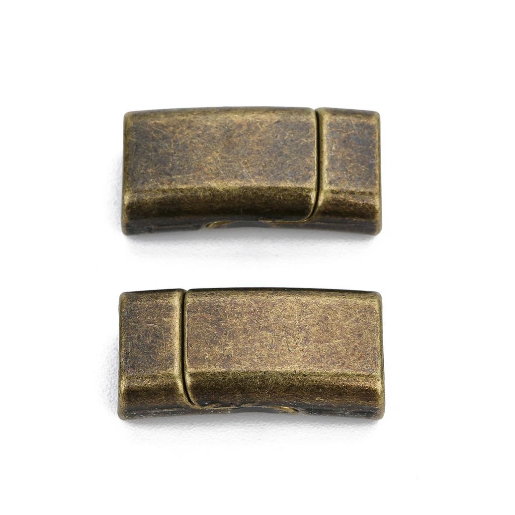 5-10pcs/lot High Quality Alloy Magnetic Buckles Flat Leather Rope Connectors Clasps For DIY Bracelet Necklace Making Accessories