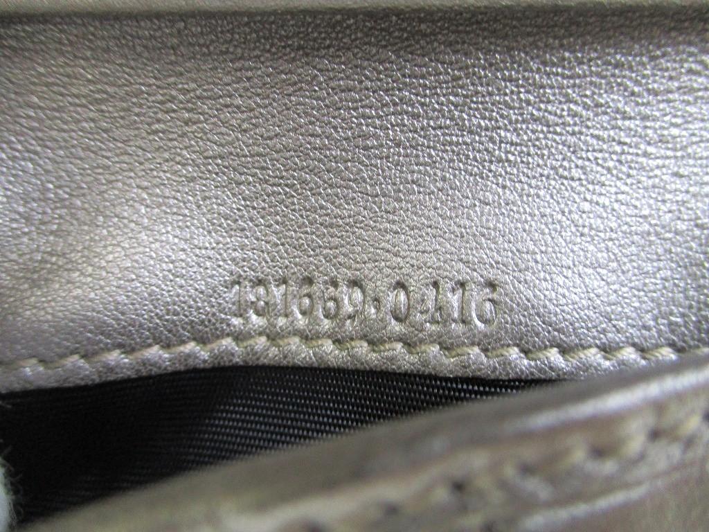 Authentic GUCCI GG Metal Guccissima Gray Signature Leather Bifold Wallet #a879  Refurbished