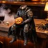 Headless Horseman Statue Resin with LED Warm Glow, Lighted Halloween Horror Figurine Sculpture, Gothic Tabletop Decor for Mantel Bookshelf And