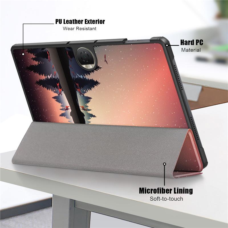 Tablet Case For Huawei Honor Pad 9 12.1 Inch 2024 Tri-Folding Folio Magnetic Smart Cover For Honor Pad 9 HEY2-W09 HEY2-W19 Tablet Cover