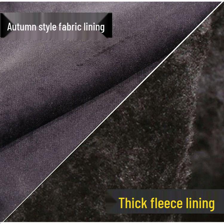 Women's Chunky Heel Knitted Wool Ankle Boots, Warm Velvet-Lined Cotton Leather Martin Style