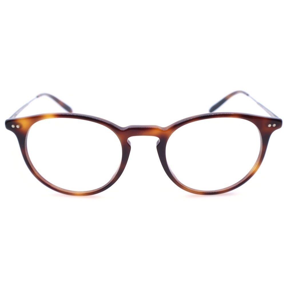 Used OLIVER PEOPLES Ryerson Asian Fit Combination Round Frame Eyewear Glasses Brown/Silver 0OV5362F