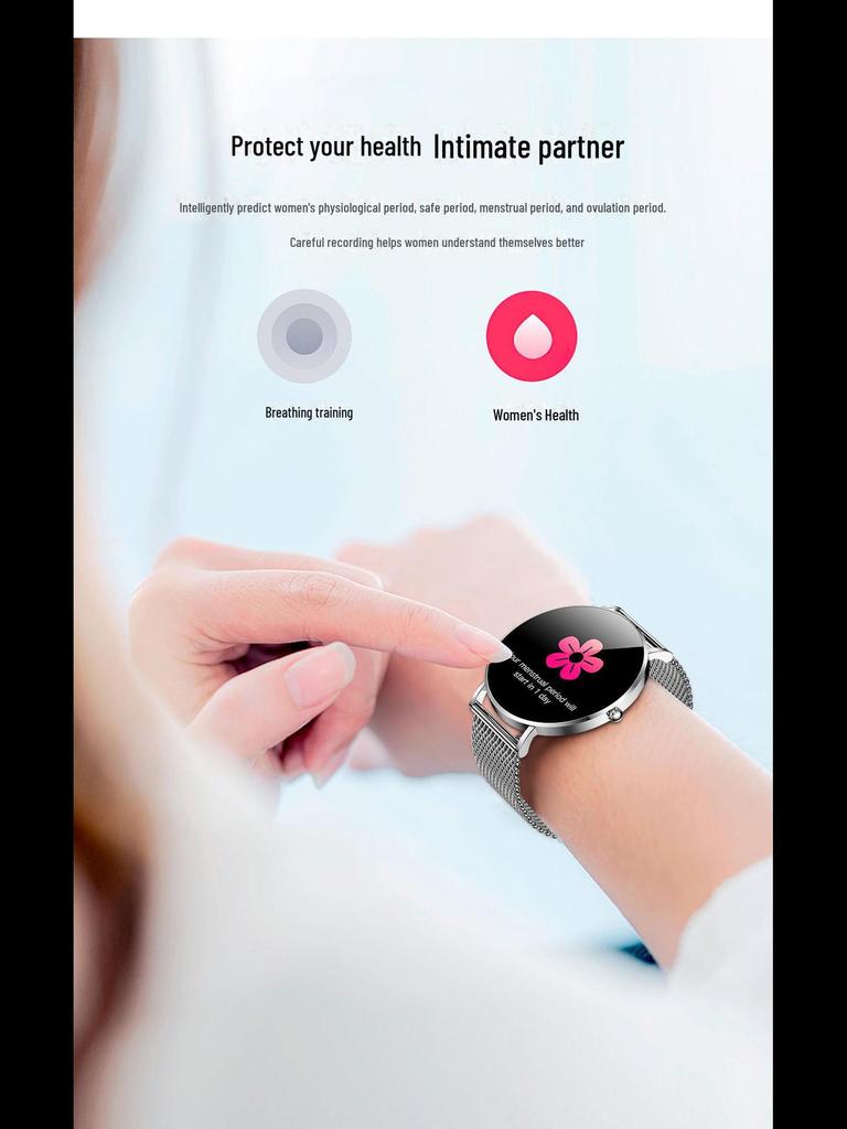 T8 Women's Smart Watch - 1.36\" Always-On Display, Stylish 360x360 Bracelet