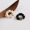Simple French Ins Satin Large Intestine Ring Rose Hair Rope Korean Simple Ball Head Hair Band Headdress