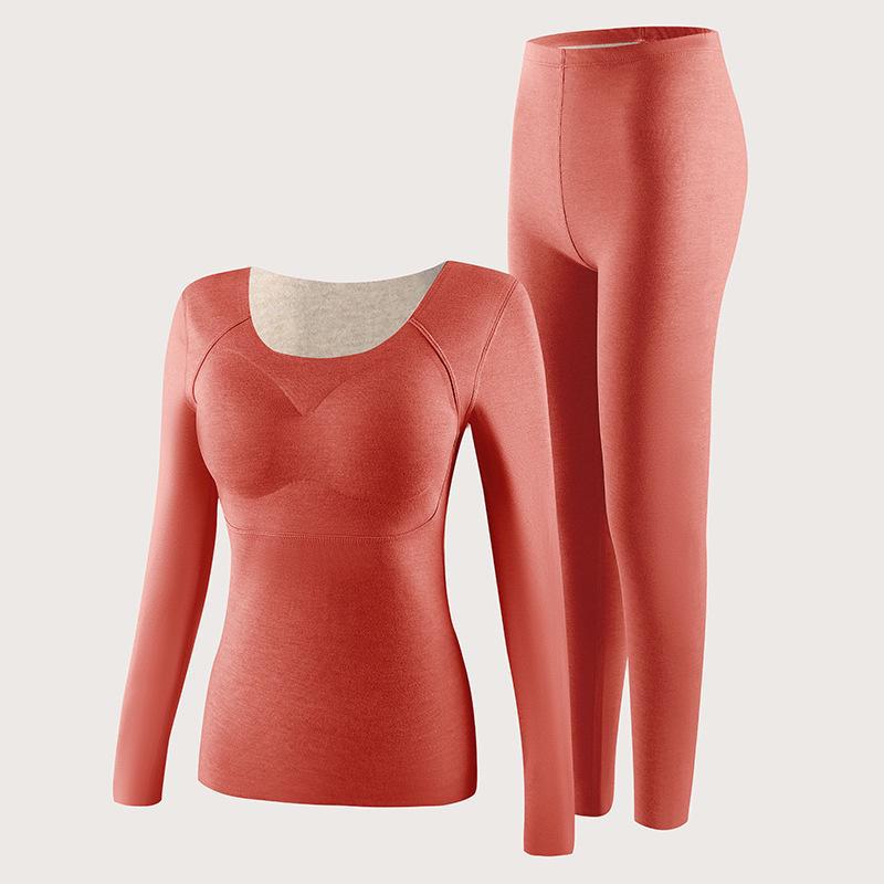 

Кашемировый теплый костюм: Двусторонний начес, нагрудник, длинные рукава, укороченные брюки на осень Pants, M чёрный