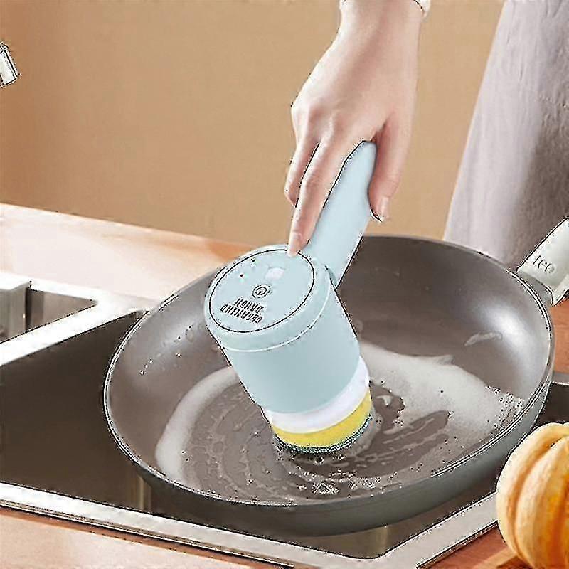 Electric Cleaning Brush Bathroom Wash Brush Kitchen Cleaning Tool Usb Handheld Brush Electric Brush Less