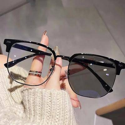 Photochromic Anti Radiation Eyeglasses Eyeglass Glasses for Female Men Classic Eyebrow Spectacle Frame Frame Glasses Trendy Eyewear