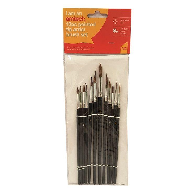 Amtech Көркемдік қылқаламдар жинағы 12 дана