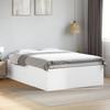 White Bed Frame 140 X 200 Cm Particleboard