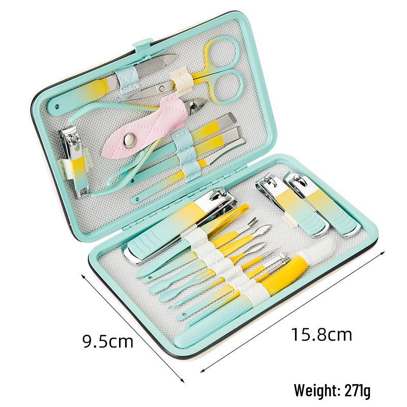 18-Piece Nail Care Set: Clippers, Eagle Beak Pliers, and Pedicure Knife