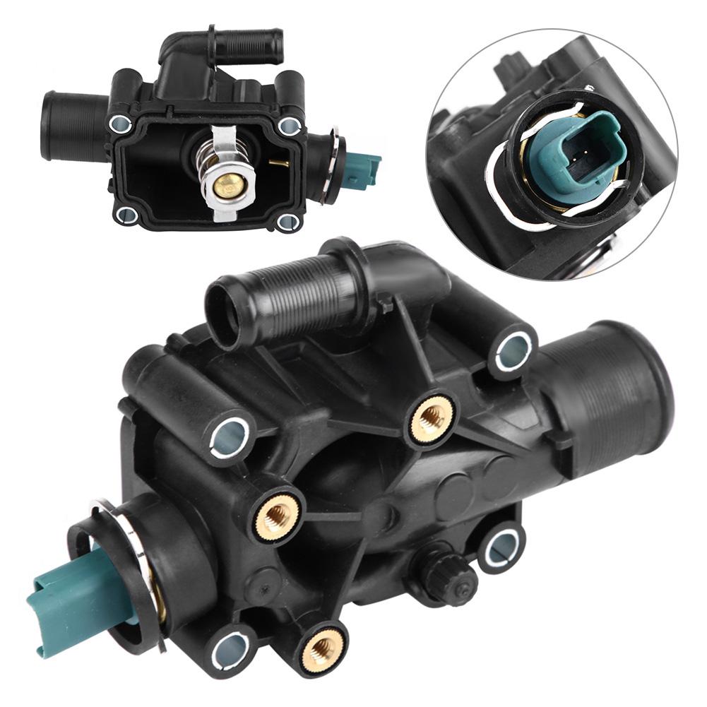 Engine Coolant Thermostat Housing Assembly Fit for Peugeot 206 207 207 CCGRAND RAID PARTNER.
