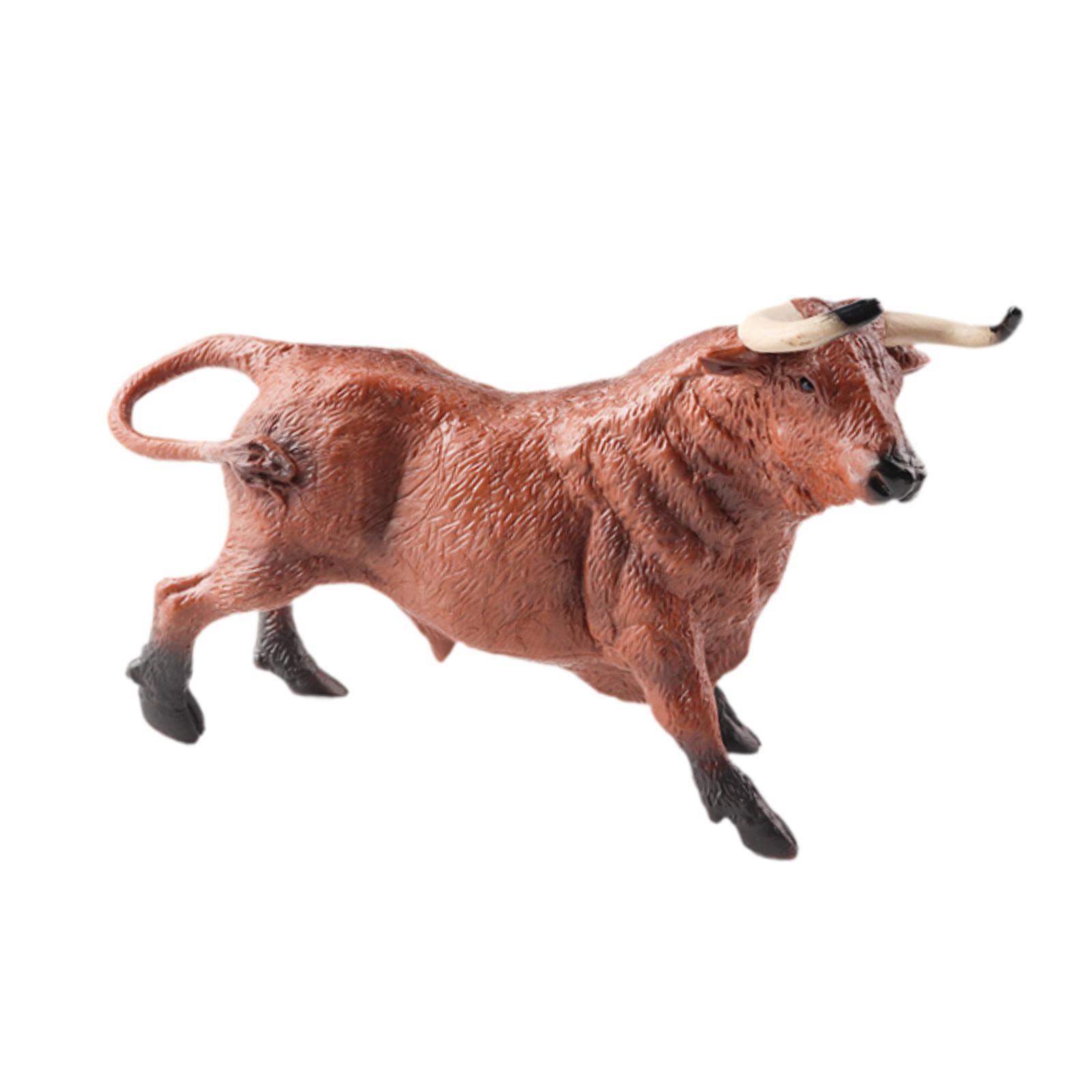 

Farm Animals Figures Model Party Favor Spanish Bullfighting Figurines Realistic for Children Birthday Gift Kids Party Supplies коричневый