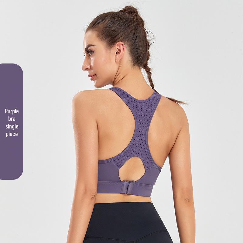 

Women s Plus Size Shockproof Sports Bra - High-Intensity Support for Yoga and Running 2XL фиолетовый