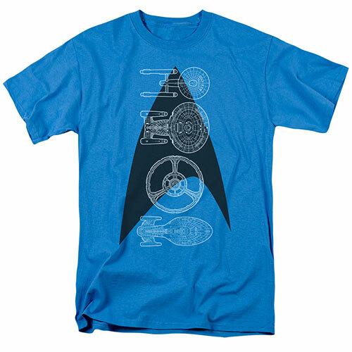 Star Trek Line of Ships Men T-Shirt -NEW -Available M-XL S