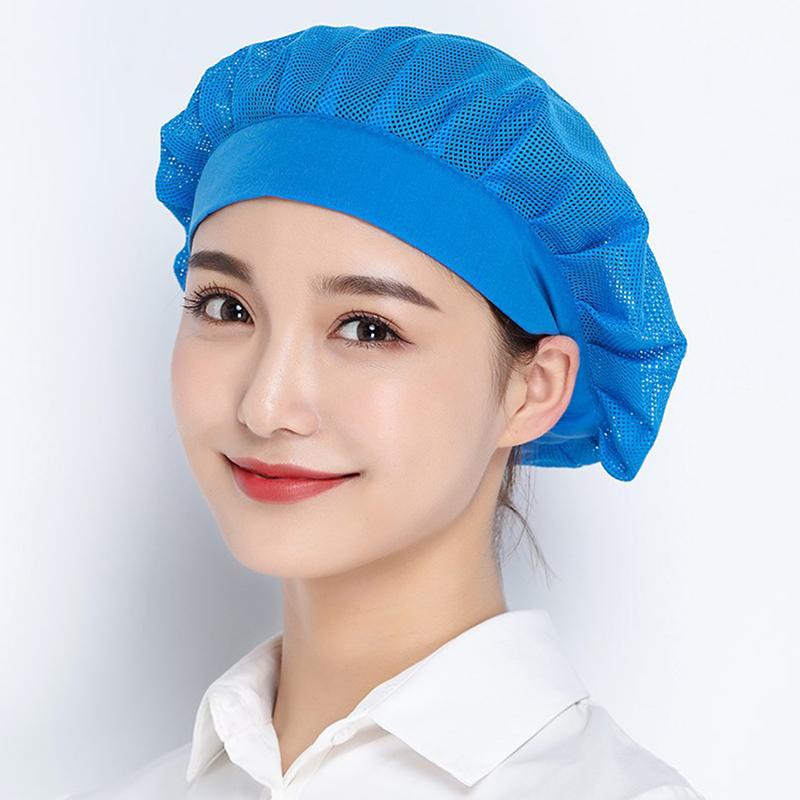 Factory Mesh Hat Mesh Ventilation Catering Canteen Kitchen Anti Falling Mesh Hat Factory Workshop Hair Gathering Hat Shawl Hat