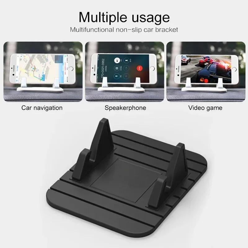 Silicone Anti-slip Cell Phone Holder Universal Car Dashboard Mount Stand GPS Bracket for iPhone 16 15 14 All Cellphone