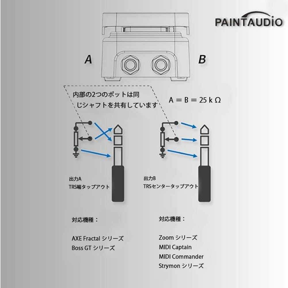 PAINTAUDIO FOOT CAPTAIN SWM Expression External Extension Pedal Tip and Ring Output Support Additional Momentary Switch Signal Output MIDI Controller